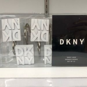 DKNY “logo” shower hooks set of 12